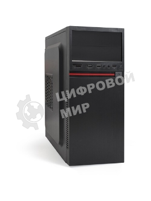 Компьютерный корпус Miditower ExeGate AA-443-AA350 (ATX, AA350 8 см, 2хUSB+HD Audio, черный)