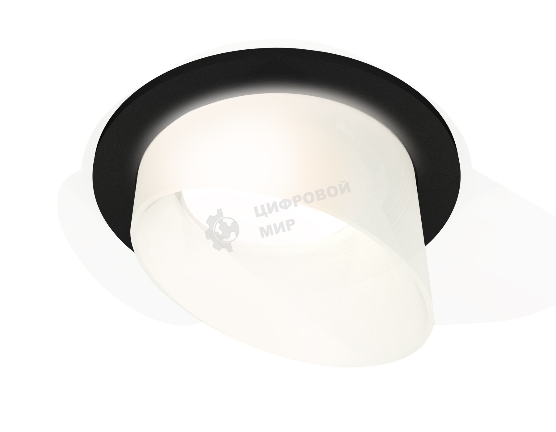 Комплект встраиваемого светильника Ambrella light XC7622046 SBK/FR черный песок/белый матовый MR16 GU5.3 (C7622, N7175)