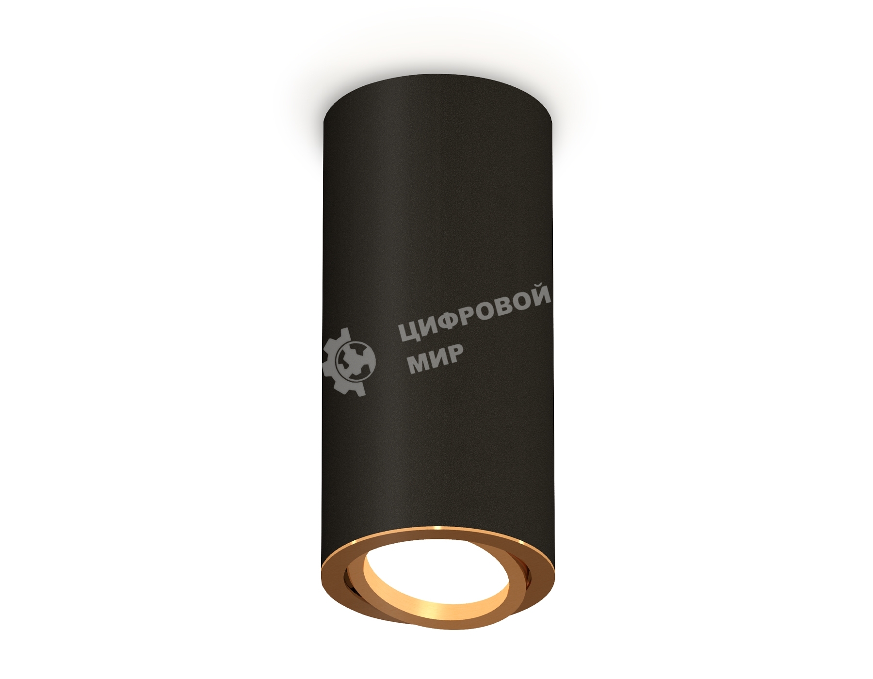 Светильник Ambrella Light XS7443004 SBK/PYG черный песок/золото желтое полированное MR16 GU5.3 (C7443, N7004)