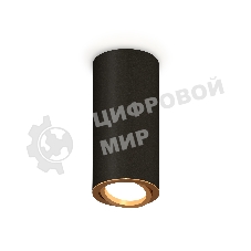 Светильник Ambrella Light XS7443004 SBK/PYG черный песок/золото желтое полированное MR16 GU5.3 (C7443, N7004)
