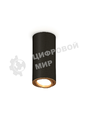 Светильник Ambrella Light XS7443004 SBK/PYG черный песок/золото желтое полированное MR16 GU5.3 (C7443, N7004)