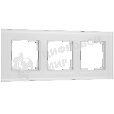 Рамка на 3 поста Senso (белый, стекло soft-touch) W0033101