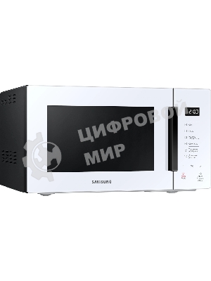 Микроволновая печь Samsung MG23T5018AW/BW белый, 23 л, 800 Вт, переключатели - сенсор