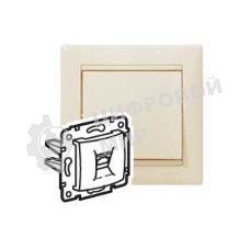 Розетка телефонная Valena RJ11 4 контакта 1 коннектор (слоновая кость) Legrand 774338