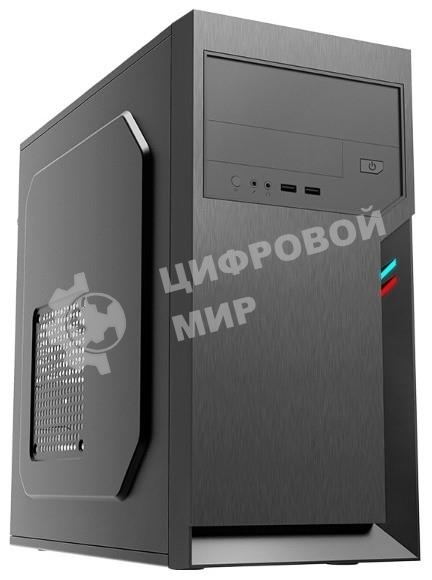 Компьютерный корпус Foxline FL-702, mATX, 1x5.25EXT, 1x3.5EXT, 2x3.5INT, 2xUSB 3.0, HDA, w/o FAN, w/450W ATX PSU, w/1.2m EU pwr cord