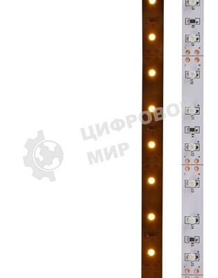 Лента светодиодная открытая, 8 мм, IP23, SMD 2835, 60 LED/m, 12 V, цвет свечения желтый
