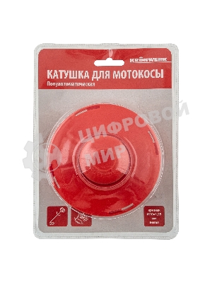 Катушка для триммера, полуавтомат., гайка М10 х1,25 левая Kronwerk