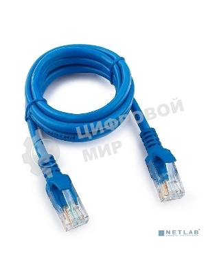 Патч-корд UTP Cablexpert cat.5e, 1м, литой, многожильный, синий