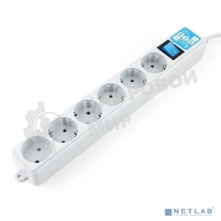 Фильтр-удлинитель PowerCube PRO (SPL(5+1)-16B-P-3M) 3.0 м, LC контур - подавление В/Ч помех, 16А/3,5кВт