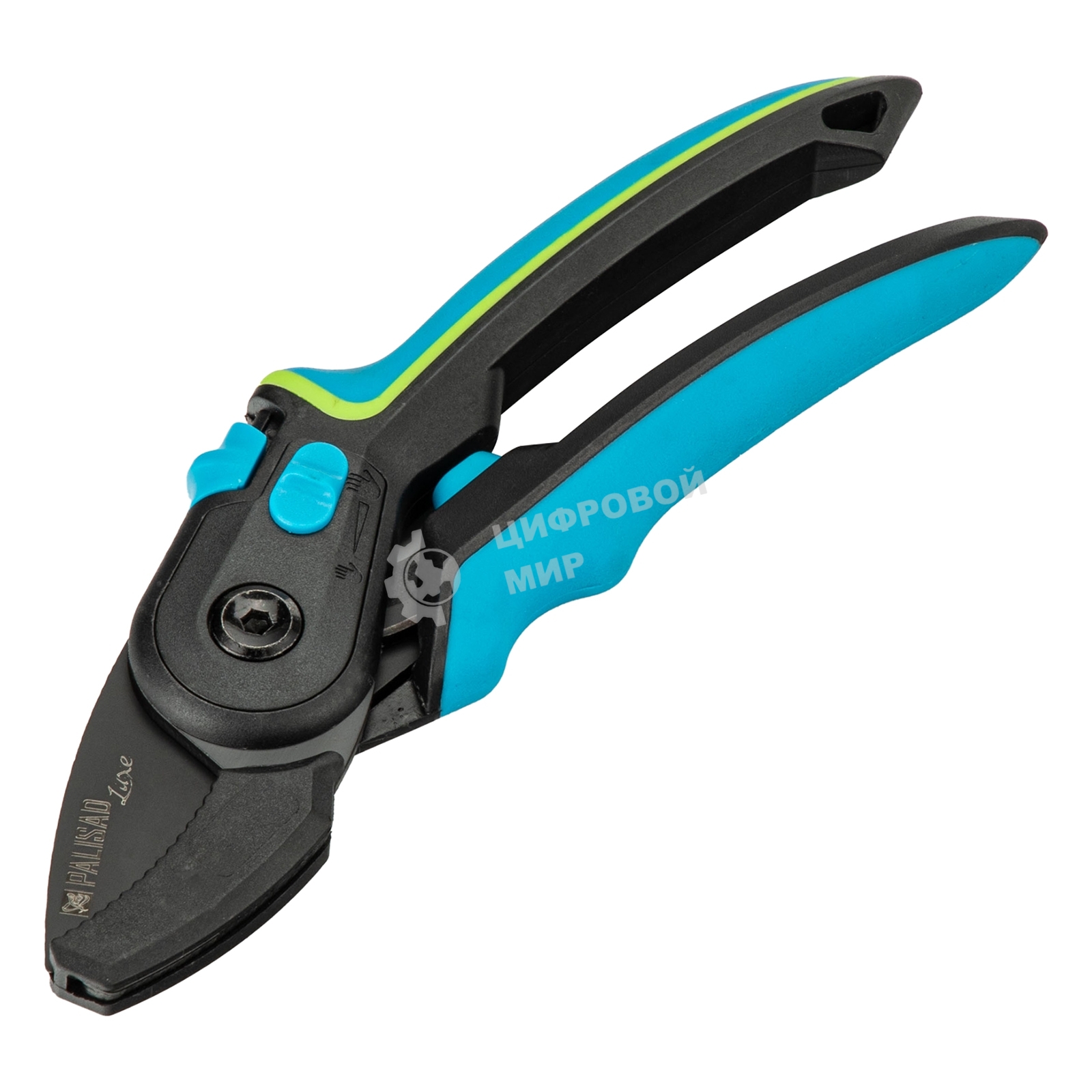 Секатор с наковальней Palisad LUXE 220 мм, регулировка захвата, трехкомпонентные рукоятки
