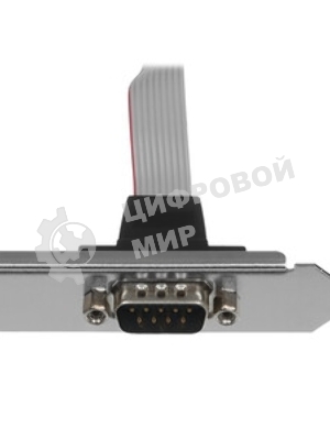 Планка на заднюю панель низкопрофильная Cablexpert CCDB9RECEPTACLE-LP, 1 порт COM/RS-232/DB9-M