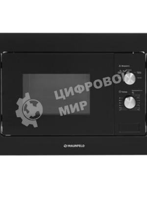 Встраиваемая микроволновая печь Maunfeld MBMO.20.1PGb черный, 20 л, 800 Вт, переключатели - поворотный механизм