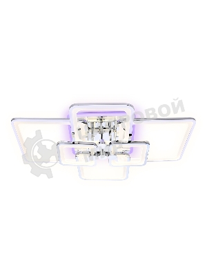 Потолочный светодиодный светильник FA5307/4+2 CH хром 176W 800*550*140 (ПДУ РАДИО 2.4G)
