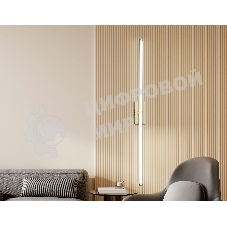 Настенный светодиодный светильник Ambrella light FL6124 GD золото 14W 3000K-6400K 610*45*80