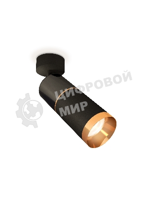 Светильник Ambrella Light XM6313014 SBK/DCH/PYG черный хром/черный песок/золото желтое полированное MR16 GU5.3