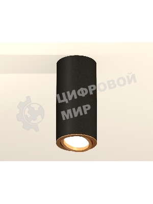 Светильник Ambrella Light XS7443004 SBK/PYG черный песок/золото желтое полированное MR16 GU5.3 (C7443, N7004)
