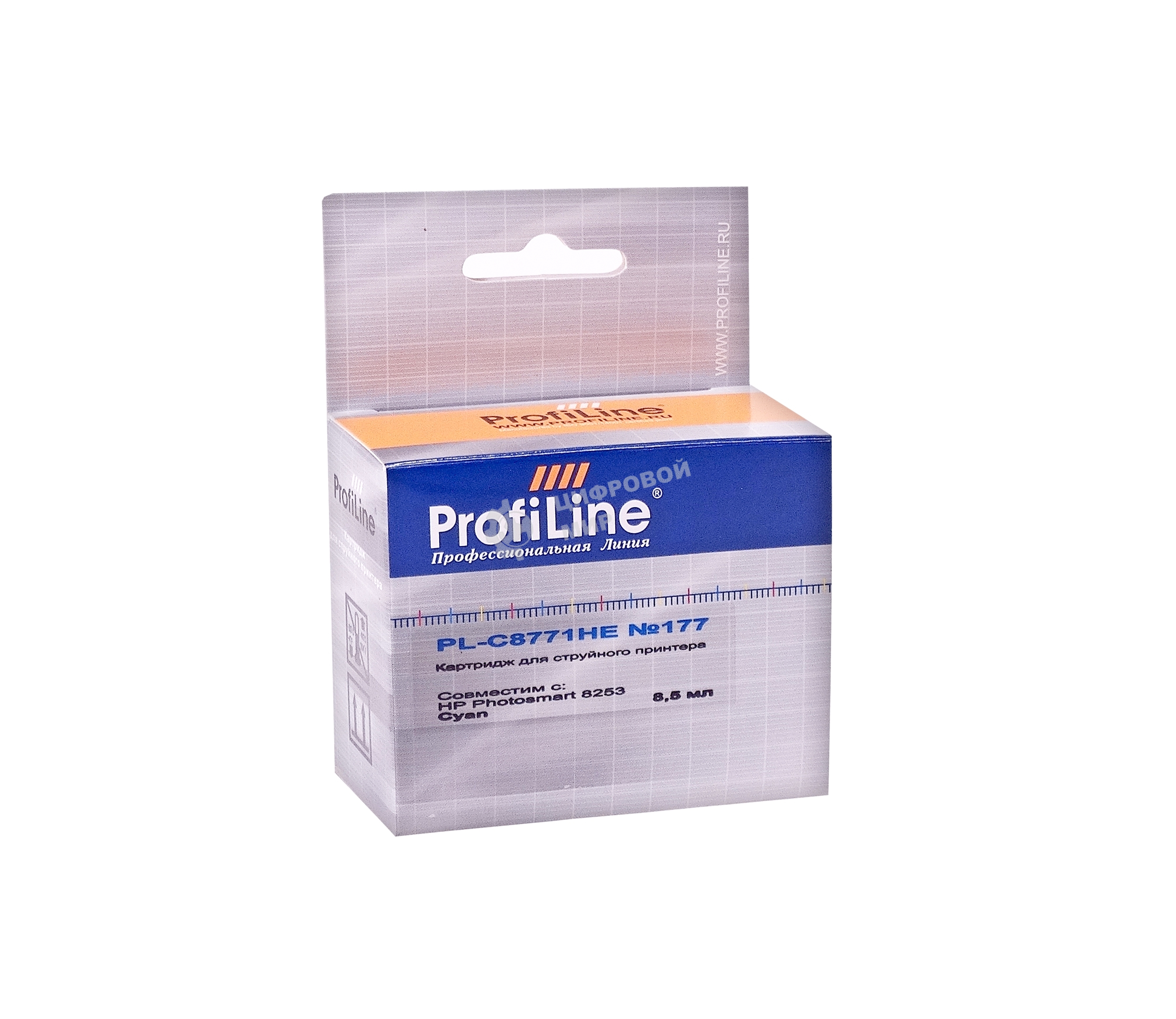 Картридж струйный ProfiLine PL-C8771HE №177 для принтеров HP 8253 Cyan водн
