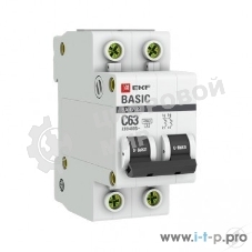 Выключатель автоматический модульный 2п C 32А 4.5кА ВА 47-29 Basic EKF mcb4729-2-32C