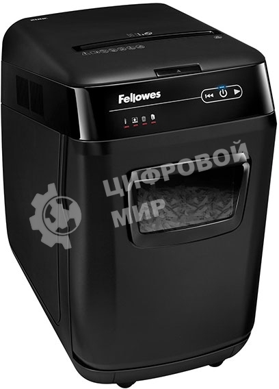 Шредер Fellowes AutoMax 200C (секр.P-4)/фрагменты/200лист./32лтр./пл.карты