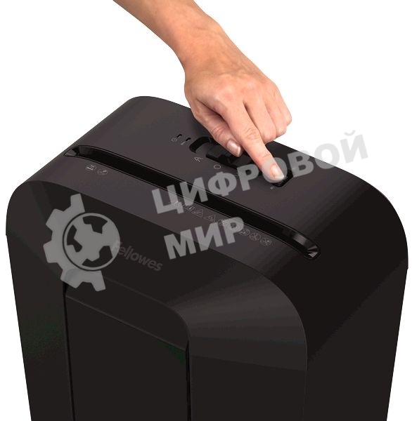 Шредер Fellowes PowerShred LX41 черный (секр.P-4)/перекрестный/8лист./17лтр./скрепки/скобы/пл.карты