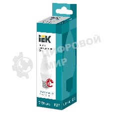 Лампа светодиодная ИЭК LLE-C35-7-230-40-E27 ECO C35 свеча 7Вт 230В 4000К E27