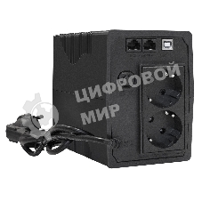 Источник бесперебойного питания ExeGate Power Smart ULB-1000.LCD.AVR.2SH.RJ.USB 1000VA/550W, LCD, AVR, 2*Schuko,RJ45/11,USB, черный