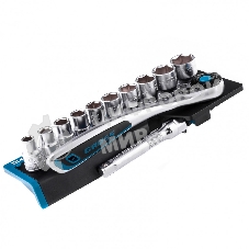 Набор торцевых головок Gross трещотка 120 зубьев, 12 предметов, 1/2