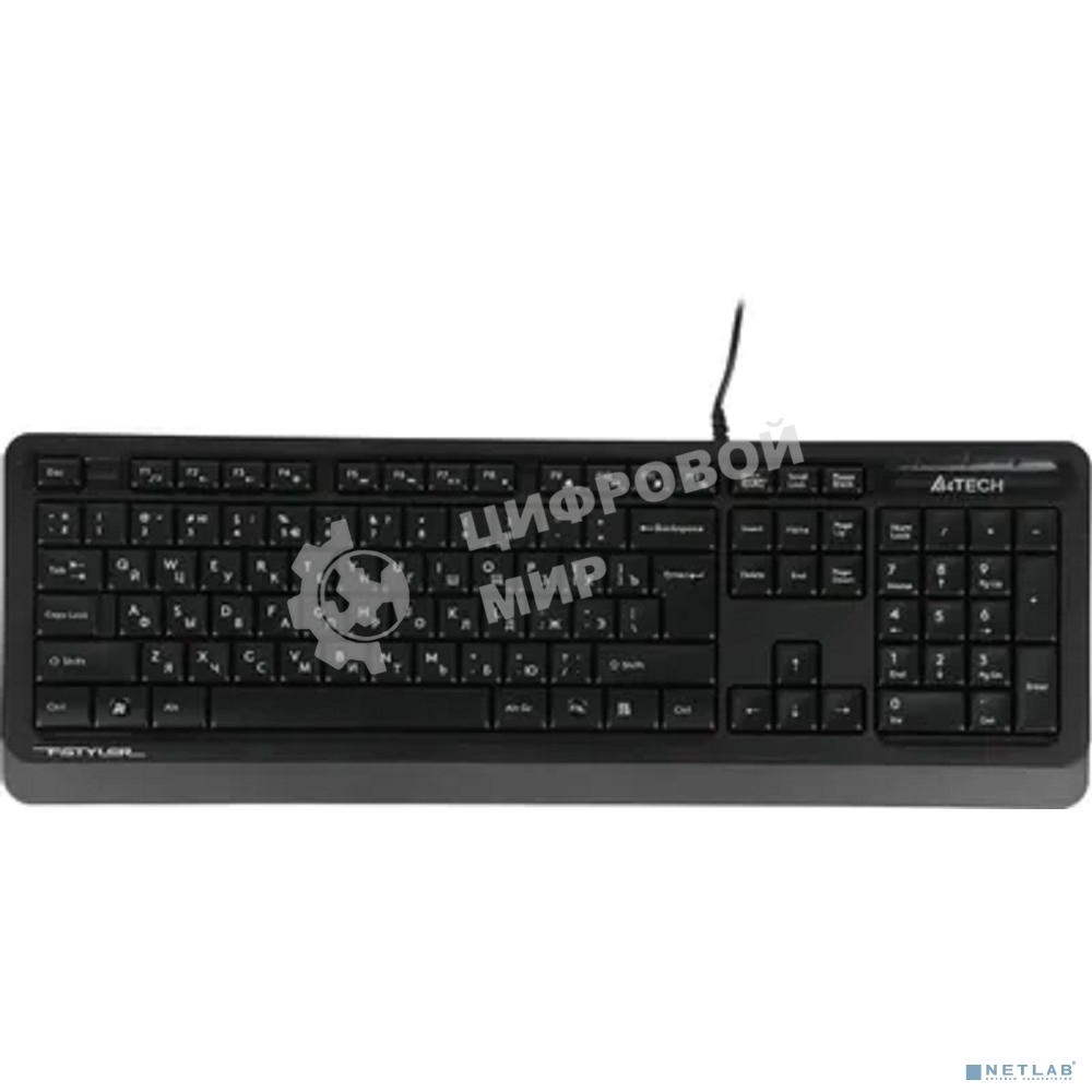 Комплект клавиатура + мышь A4 Fstyler F1010 клав:черный/серый мышь:черный/серый USB Multimedia