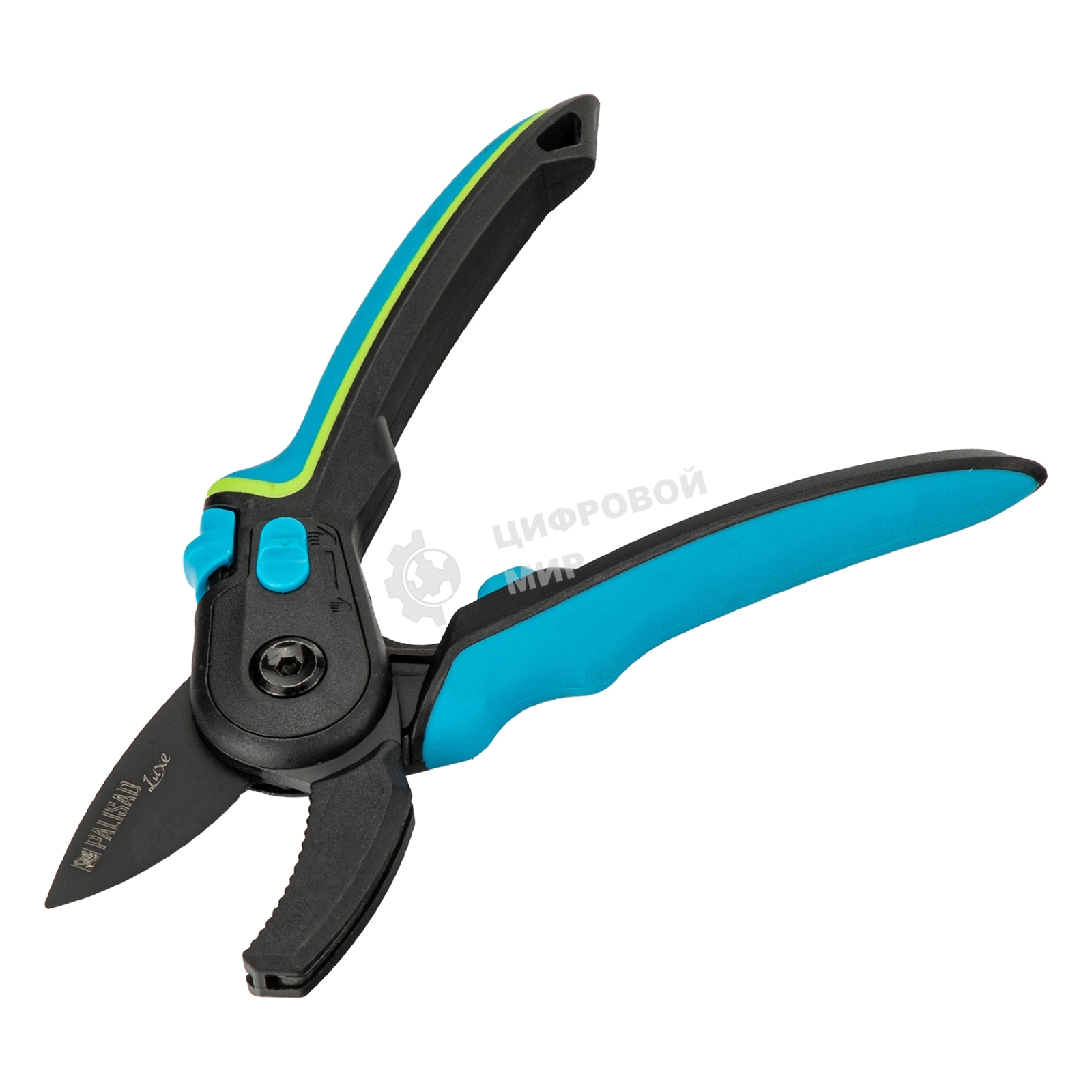 Секатор с наковальней Palisad LUXE 220 мм, регулировка захвата, трехкомпонентные рукоятки