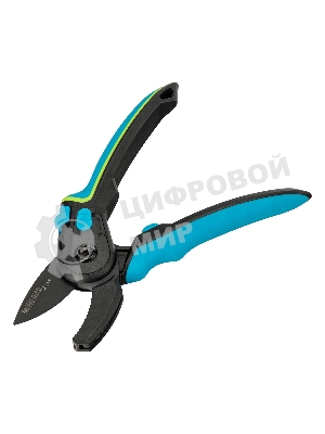 Секатор с наковальней Palisad LUXE 220 мм, регулировка захвата, трехкомпонентные рукоятки