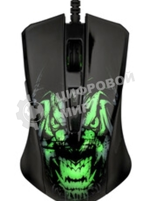 Мышь проводная Qumo Rampage M49 черный, 3200 dpi, USB, кнопки - 6
