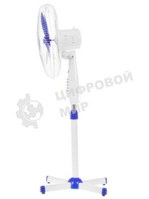 Вентилятор Oasis VF-40PWB белый/синий, напольный, 40 Вт, 3 скорости, 40 см ( 2 шт в коробке )