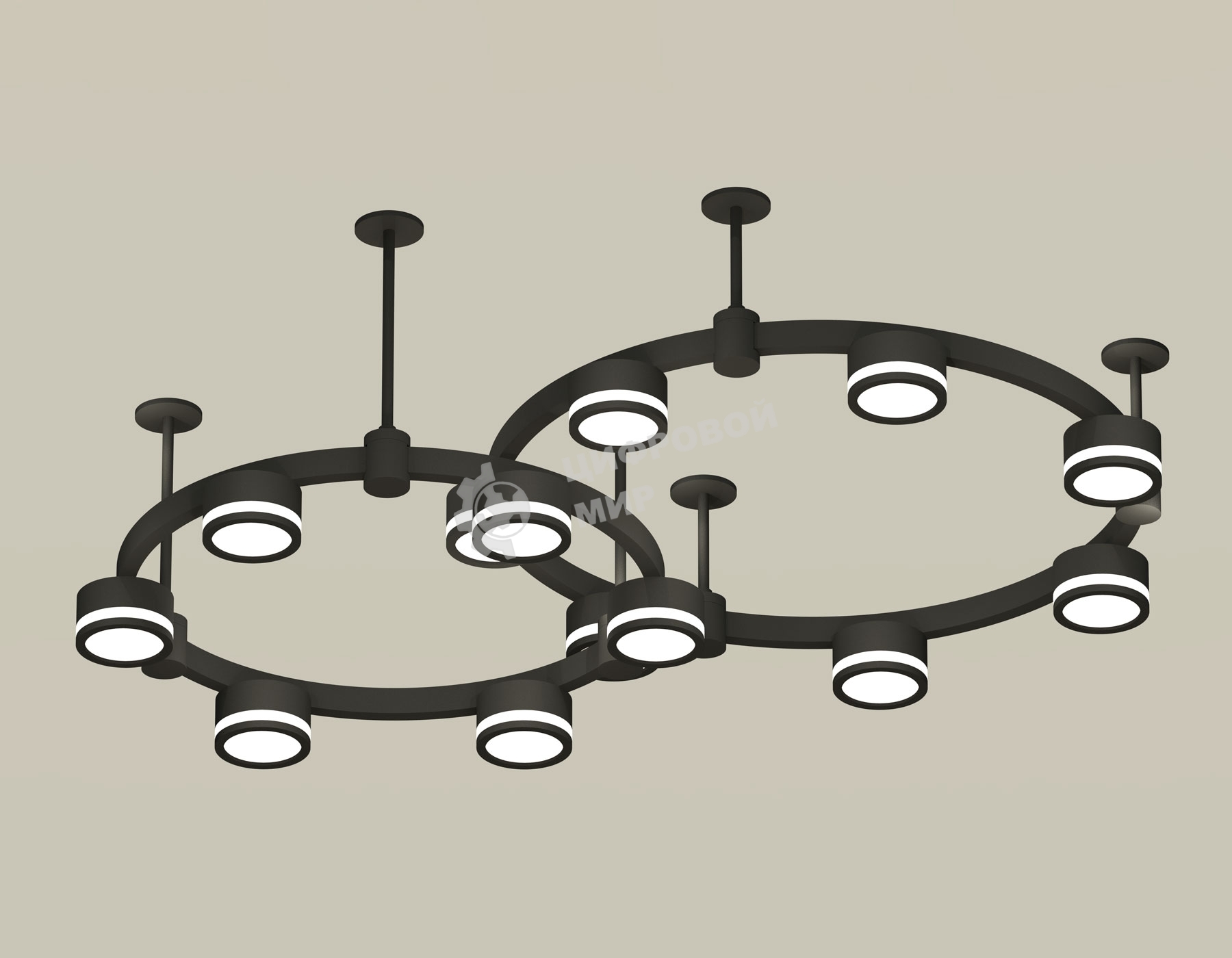 Светильник Ambrella light XR92221003/13 SBK/FR черный песок/белый матовый GX53 (A9222, A9227, C9238, C9232, N8415)