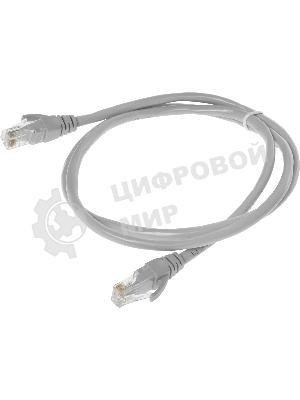 Патч-корд Premier 10Гбит/с UTP 4 пары cat.6 CCA 1м серый RJ-45 (m)-RJ-45 (m) (5-971 1.0)