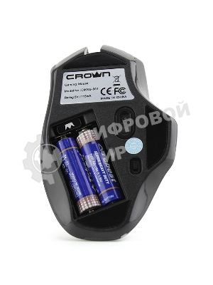 Мышь беспроводная Crown Gaming CMXG-801 черный, 1600 dpi, радиоканал, USB, кнопки - 7