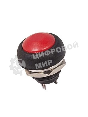 Выключатель-кнопка Rexant 250V 1А (2с) OFF-(ON) Б/Фикс красный Micro