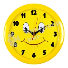 Часы настенные аналоговые Бюрократ WALLC-R81P D 23 см желтый