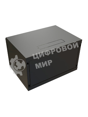Шкаф коммутационный WRline (WR-TW-0966-GP-RAL9004) настенный 9U 600x600мм пер.дв.стекл 2 бок.пан. 60кг черный 520мм 500мм IP20 сталь
