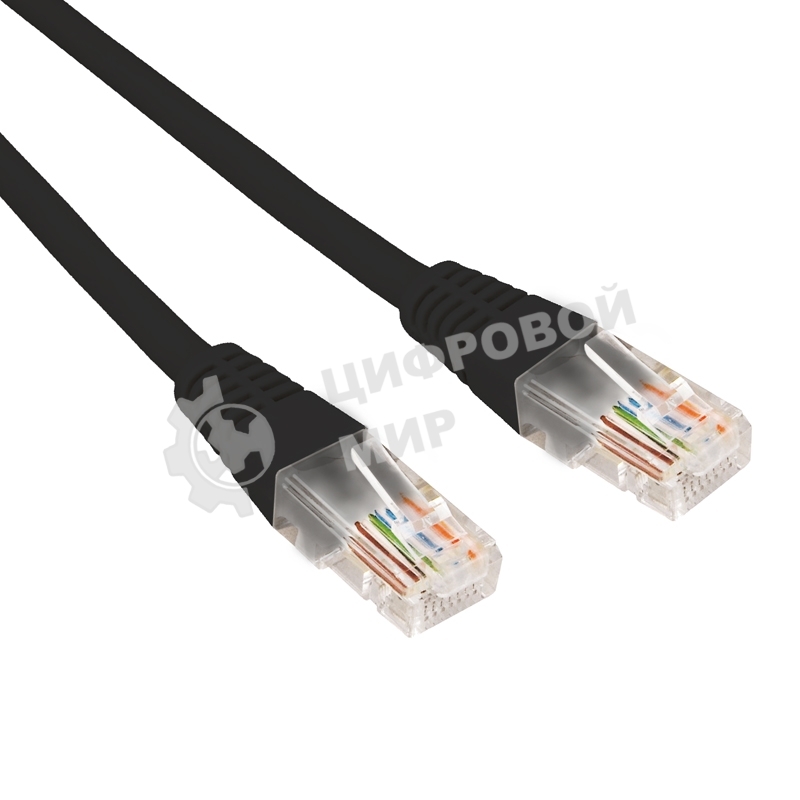 Патч-корд U/UTP Rexant cat.5e, RJ45-RJ45, 26AWG, ZH нг(А)-HF, черный, 1,5 м