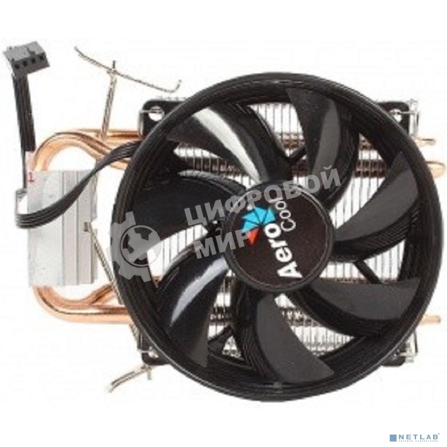 Кулер для процессора AeroCool/Formula Verkho 2 серебристый, 90 мм, алюминий/медь, 2000 об/мин, 25 дБ, 4 pin, 110 Вт, 125 мм
