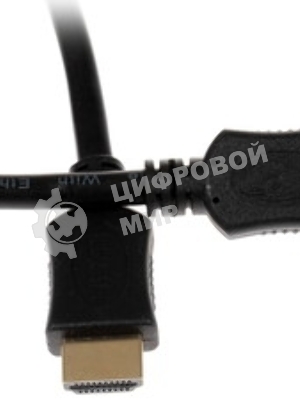 Кабель Cablexpert HDMI CC-HDMI4L-1M, 19M/19M, v2.0, серия Light, позол.разъемы, экран, 1м, черный, пакет