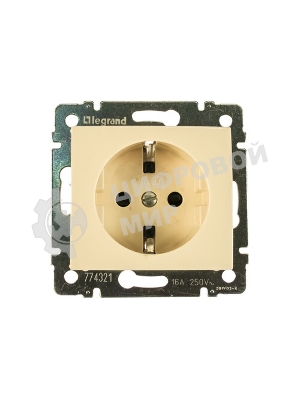 Розетка Legrand 774321 2К+3 со шторками, слон. кость Valena