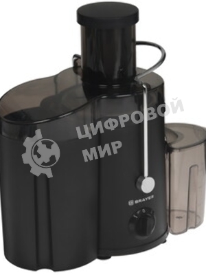 Соковыжималка BRAYER BR1702 чёрный, центробежная, 500 Вт, 500 мл, механическое