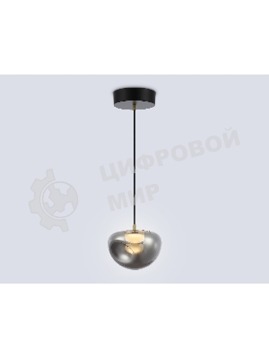 Подвесной светодиодный светильник Ambrella light LH12001 BK/GD/SM черный/золото/дымчатый 6W 3000K D180*145