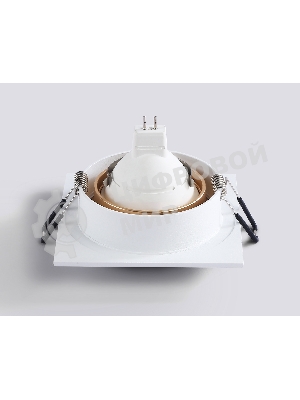 Светильник встраиваемый Ambrella light TN102728 WH/GD белый/золото GU5.3 92*92*23