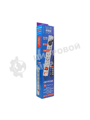 Сетевой фильтр Power Cube 1,9 м 6 розеток (белый) 16B/3,5 кВт