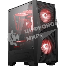Компьютерный корпус MSI MAG FORGE 100M/mid-tower, ATX, tempered glass side panel/2x RGb 120мм & 1x 120мм fans inc./MAG FORGE 100M