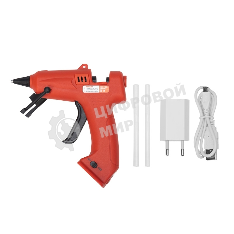 Клеевой пистолет Rexant, 10 Вт, Ø7 мм, 