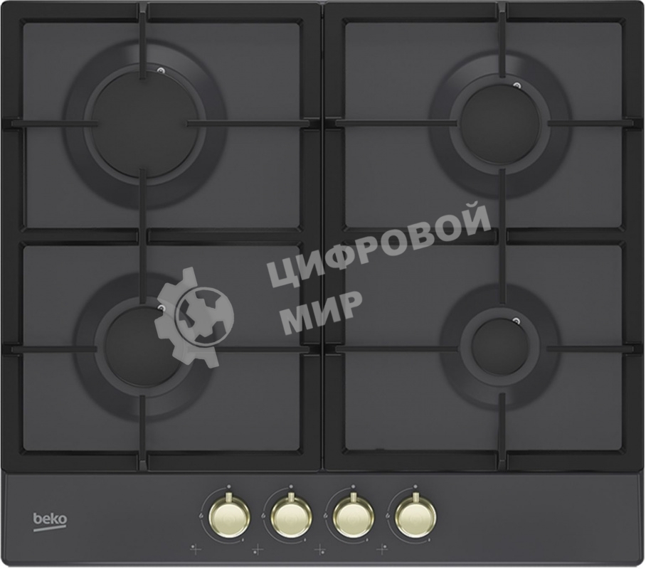 Встраиваемая газовая варочная поверхность Beko HIAG 64225 SAR, Антрацит