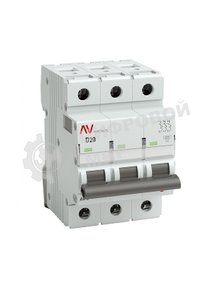 Выключатель автоматический Averes AV-6 (D) 3P 20А 6kA